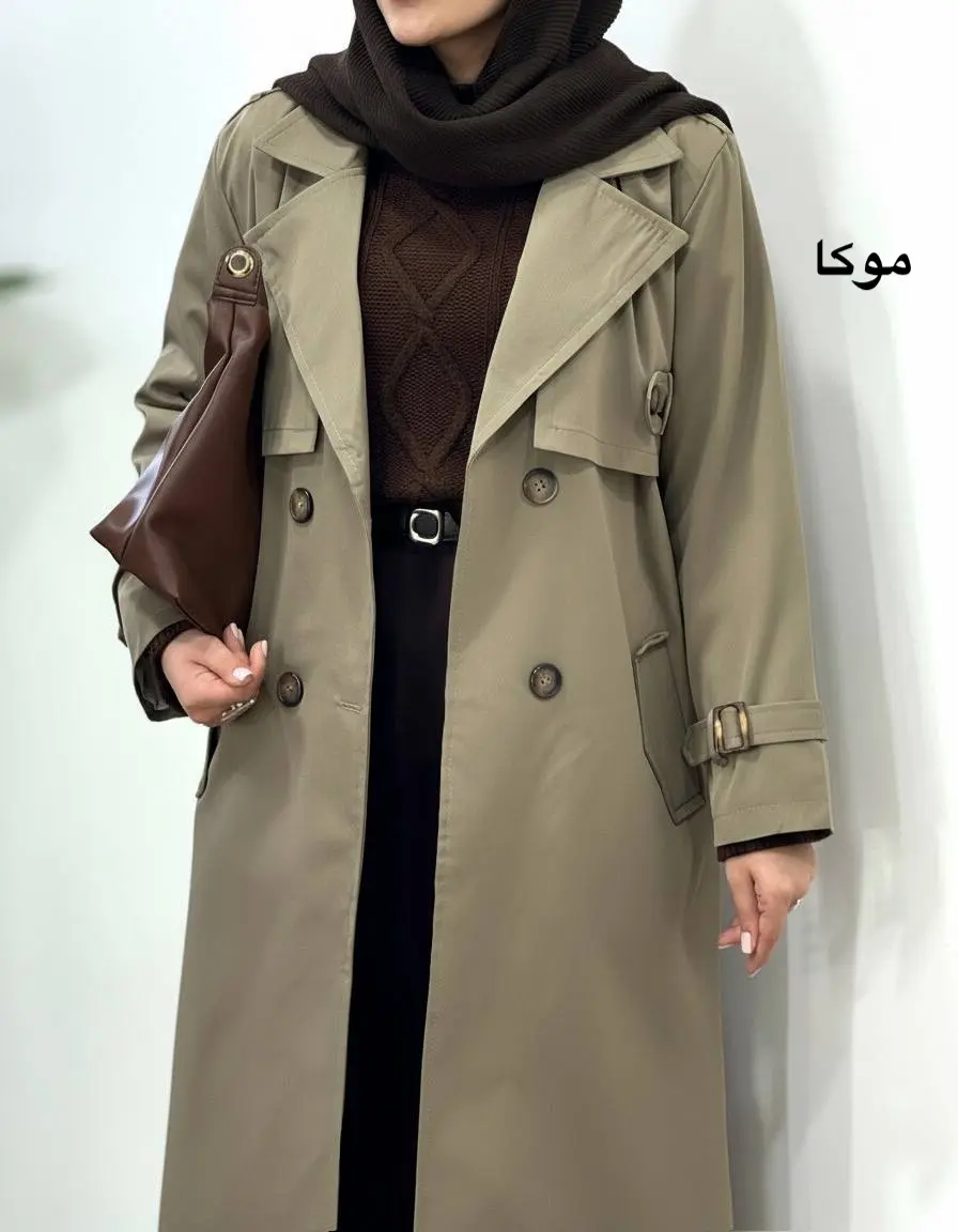 بارونی بلند آستردار آذین